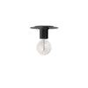 Plafonnier affleuré moyen Roswell de Dainolite avec fini noir mat et 1 ampoule