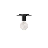 Plafonnier affleuré moyen Roswell de Dainolite avec fini noir mat et 1 ampoule