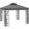 Outsunny Tonnelle De Jardin Pare-soleil D'exterieur Portable 10'x10', Gris