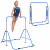 Qaba Barre De Gymnastique Pliante, Barre Horizontale Pour Enfants, Bleu