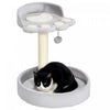 Arbre A Chat Pawhut 43 Cm, Petite Tour A Chat Avec Griffoir En Sisal, Lit, Balle Suspendue, Centre D'activites Pour Chatons, Gris Pale