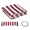 Outsunny Couverture De Remplacement En Tissu Pour Store Retractable De 12' X 10' Protection Contre Les Uv Rouge Et Blanc