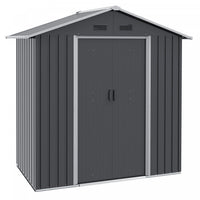 Outsunny Abri De Jardin En Metal De 6,5x3,5 Pi, Grand Batiment De Stockage Exterieur Avec Doubles Po