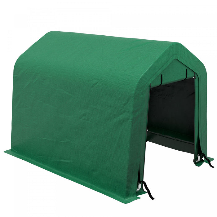 Outsunny Abri De Rangement 8'x6' Avec Porte Enroulable A Fermeture Eclair