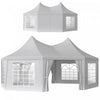 Outsunny Chapiteau Octogonal 5 m x 6,8 m, Grand Abri Exterieur pour Evenements et Fetes