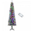 HOMCOM Arbre de Noel artificiel de 7.5\" avec lumieres, arbre de Noel floque