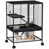 Cage Roulante Pour Petits Animaux 2 Niveaux Plateau Amovible
