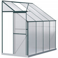 Outsunny Serre De Jardin Aluminium Polycarbonate Serre A Tomates Jardinerie Plantes Avec Fenetre Et