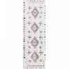 Carpette à poil long Lola à motif de diamants - 2 pi 7 po x 8 pi