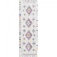Carpette à poil long Lola à motif de chevron - 2 pi 7 po x 8 pi