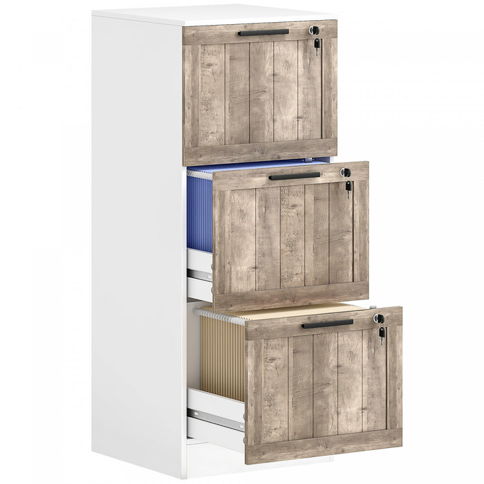 HOMCOM Classeur 4 tiroirs avec serrure, format A4, blanc