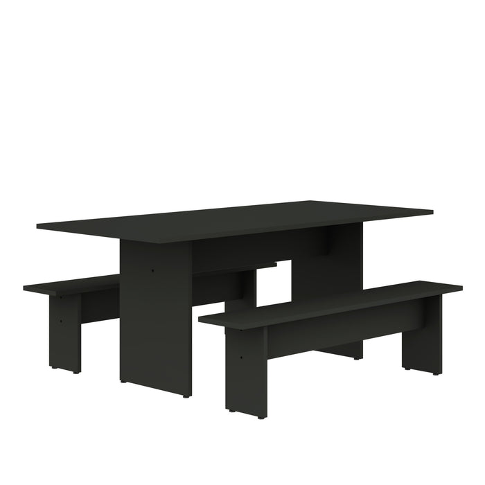 Ensemble de salle a manger moderne Nomad 3 pieces en charbon