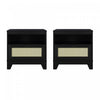 Table de nuit Sheridan style milieu du siecle 56 cm en noir (1 tiroir) - Lot de 2