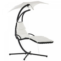 Bain De Soleil Transat Suspendu Avec Pare-soleil Et Matelas Design Contemporain 194l X 117l X 192h C
