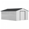 Outsunny Abri De Jardin 11' X 13' Avec Kit De Fondation En Acier, Blanc
