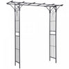 Outsunny Arche De Jardin En Metal De 7 Pieds Tonnelle De Passerelle Exterieure Pour Plantes Grimpantes Decoratives Patio Pelouse Fete D'arriere-cour Ceremonie Accessoires De Decoration Noir