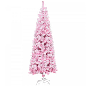Homcom Arbre De Noel Artificiel Floque De Neige De 6 Pieds