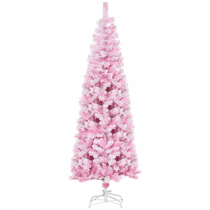 Homcom Arbre De Noel Artificiel Floque De Neige De 6 Pieds