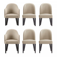  Ensemble de 6 chaises de salle a manger Hillman Modern en sable