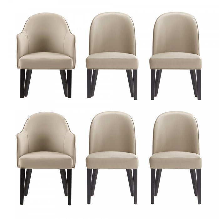 Ensemble de 6 chaises de salle a manger Hillman Modern en sable