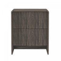 Table de nuit contemporaine Novara 56 cm en noyer Jacobean (2 tiroirs)