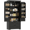 HOMCOM Armoire garde-manger de cuisine 64\" avec portes et tiroirs, Noir