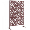 Ecran de confidentialite exterieur Outsunny, separateur sur pied, marron fonce