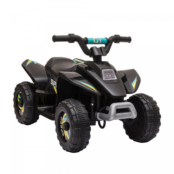 Qaba Quad, Vehicule Electrique Alimente Par Batterie 6 V, Quad A 4 Roues Avec Interrupteur Avant Et Arriere, Pour Garcons Et Filles De 18 A 36 Mois, Rose