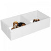 Pawhut Boite De Mise Bas Pour Chiens, Parc Pour Chien Avec Porte Amovible Reglable, Parc Pour Chiots Pour Chiens De Petite Et Moyenne Taille, 77\" X 38\", Blanc