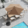 Parasol deporte Costway 9 FT avec haut ventile, parasol suspendu deporte, marron, pour bord de piscine