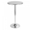 Table Bistro ronde réglable et contemporaine pour bar ou salle à manger - argentée