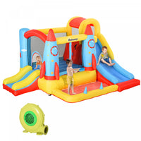 Outsunny Chateau Gonflable Piscine D'eau De Trampoline Gonflable Kids Bounce Castle House 3 En 1 Ave