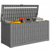 Outsunny Coffre de Terrasse 120 Gallons en Resine, Coffre de Rangement Exterieur Verrouillable