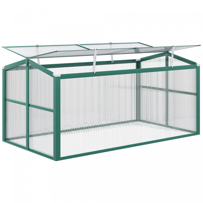 Outsunny Serre Avec Dessus Ouvrable, Jardiniere Surelevee Portable