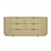 Commode Olivia Manhattan Moderne 71\" en chene naturel (6 tiroirs)