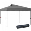 Outsunny Tente A Auvent Escamotable 10' X 10' Avec Ventilation Et Sac, Gris