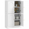 HOMCOM Armoire de cuisine 43\", meuble de rangement a 4 niveaux, blanc