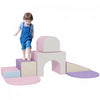 Qaba 7 Pieces, Jeu En Mousse, Escaliers Et Rampes Pour Enfants, Logiciels Educatifs Colores, Jouets D'activite Pour Bebes Et Enfants D'age Prescolaire - Multicolore