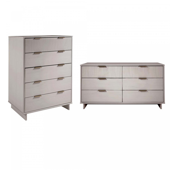 Ensemble de commode 2 pieces Granville Modern en gris clair