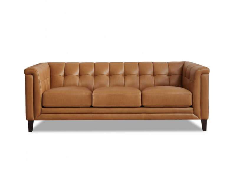 Hydeline Bodie Fauteuil en cuir – Brun