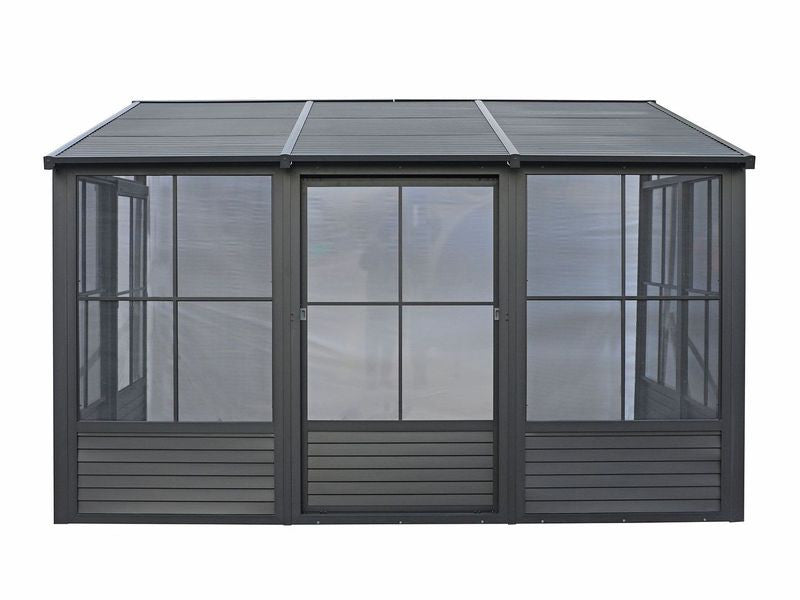 Florence - Solarium Mural 8x12 Toit Metal En Noir