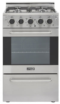  Cuisinière à gaz Prestige par Unique de 20 po à convection - UGP-20V PC1 S/S  