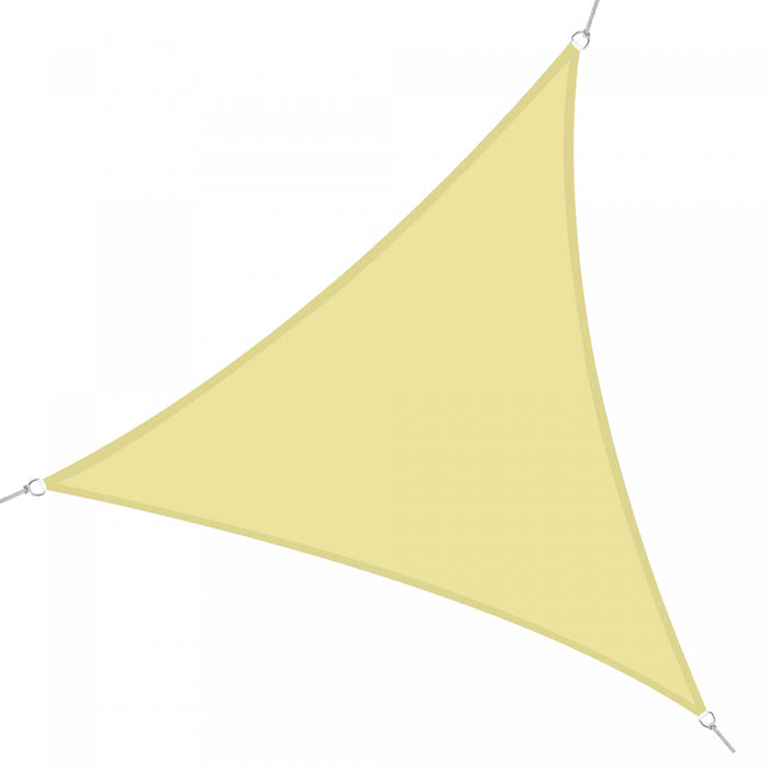 Outsunny Triangle 13x13x13pi Voile Du Soleil Pour Jardin Bloque Uv Parasol Exterieur Auvent Patio Pelouse Abri Sable