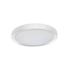 Plafonnier affleuré Flynn de Dainolite qui diffuse la lumière, avec fini blanc mat et blanc, et ampoule de 24 W