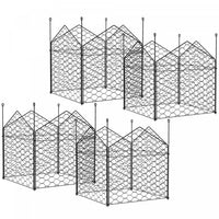 Outsunny Lot De 4 Cages En Fil Pour Proteger Les Plantes Contre Les Animaux