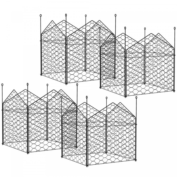 Outsunny Lot De 4 Cages En Fil Pour Proteger Les Plantes Contre Les Animaux