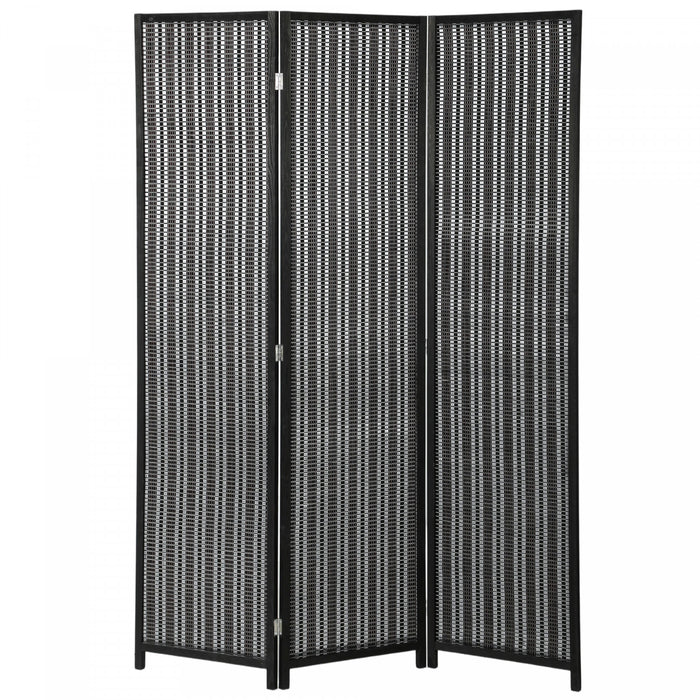 HOMCOM Paravent 3 panneaux en bambou tresse, cloison pliable