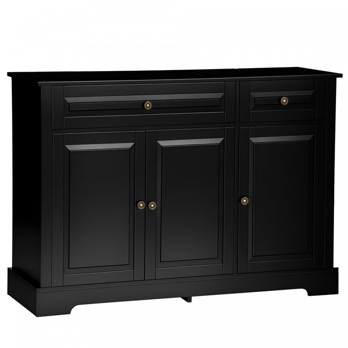 HOMCOM Buffet Meuble de Cuisine Moderne 2 Tiroirs etageres Reglables