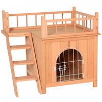Pawhut Maison En Bois Pour Animal Domestique A 2 Etages Arbre A Chat Petit Chien Plate-forme De Lit