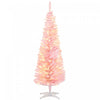 HOMCOM Sapin de Noel artificiel pre-illumine 150 cm avec LED blanc chaud